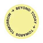 Beyondly Brand Stamp Pale Yellow Circle Black Text