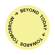 Beyondly Brand Stamp Pale Yellow Circle Black Text
