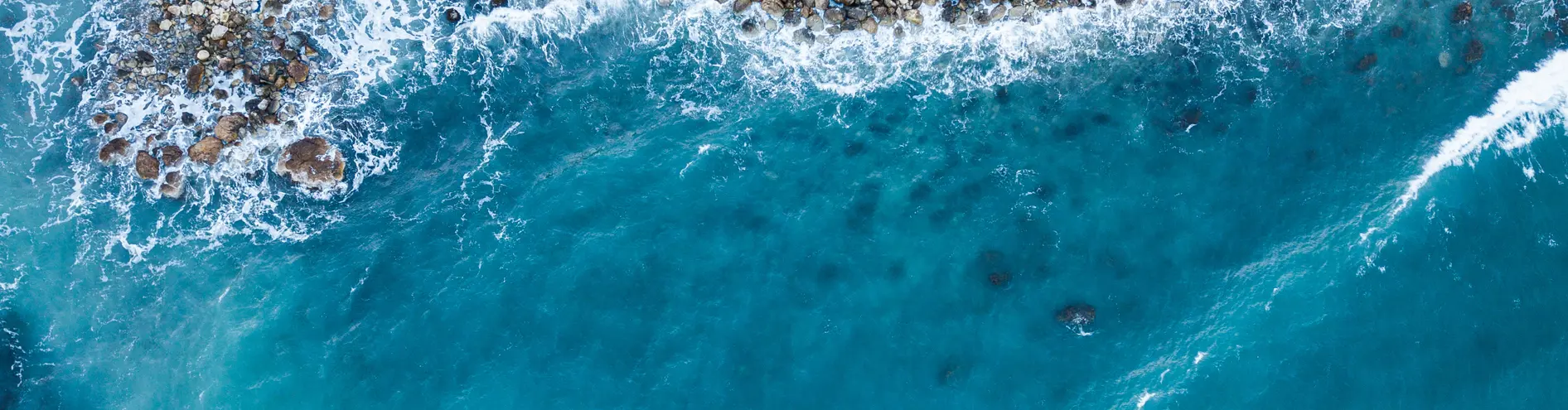 coastline with waves