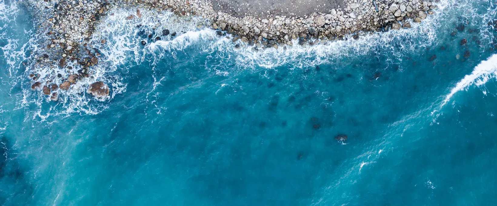 coastline with waves
