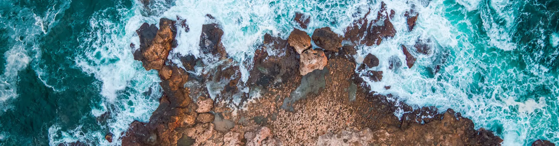 Waves Crashing onto Rocks 